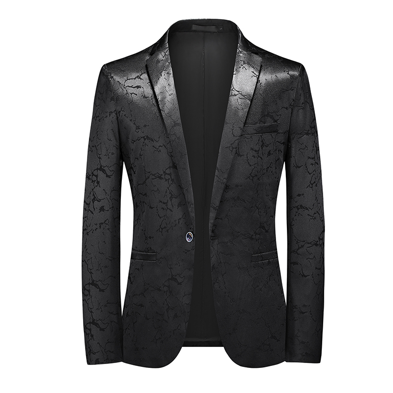 Men's Suits Blazers Autumn Men's Prom Party Dress Suit Black / Blue Fashion Men Small Jacquard Blazers Jacket and Pants Size 6XL-S 230427