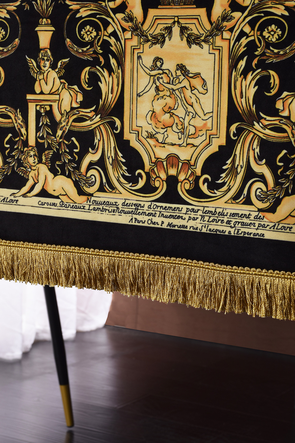 Retro Tablecloths for Dining Table Rectangular Round Tassels Jacquard Floral Chair Cover Table Cover Party Events Home