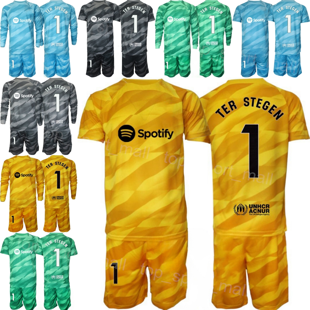 Club Team 23 24 GK Soccer 1 Marc-Andre Ter Stegen Jersey Set Man Kids Long Sleeve 13 Inaki Pena 26 Ander Astralaga Antoni Ramallets Victor Valdes Football Shirt BaSai