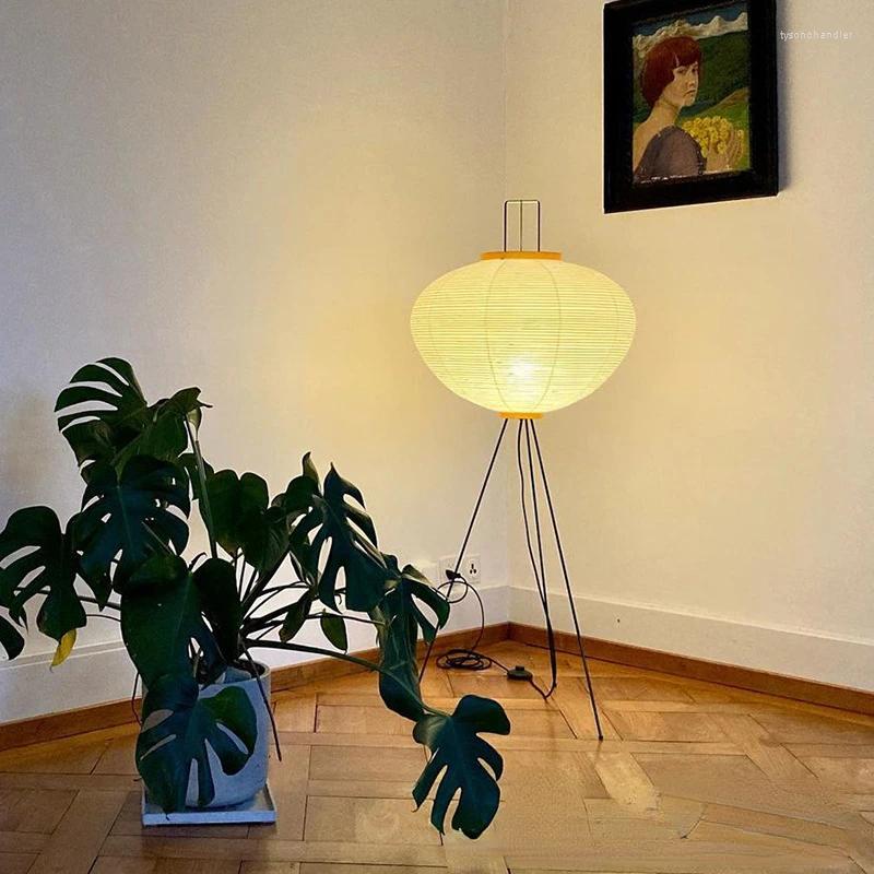 Lamps Floor Japanese-Style Simple Xuan Paper Tome Lamp Living Room Bedroom Retro Artistic Design