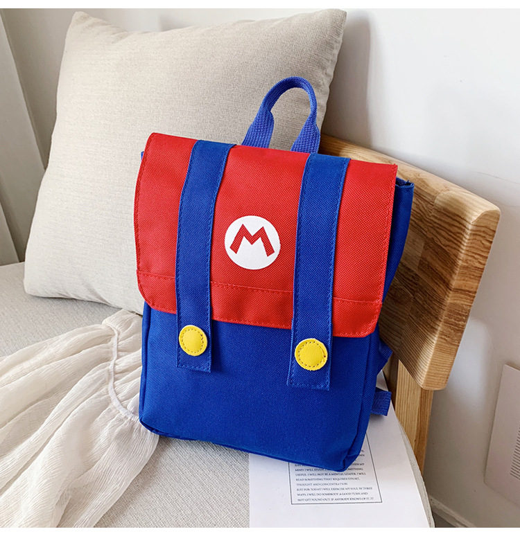 Hot Selling Red Green Bro Kids Backpack Children Cute Accessories Zipper Double Shoulder Bag Kids Birthday Gift