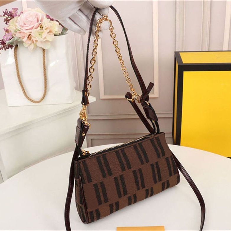 shoulder bag Designer Leather canvas Handbags Women fashion Crossbody Famous brand hobo pochette mirror quality men's clutch messenger gold Chain envelope purses
