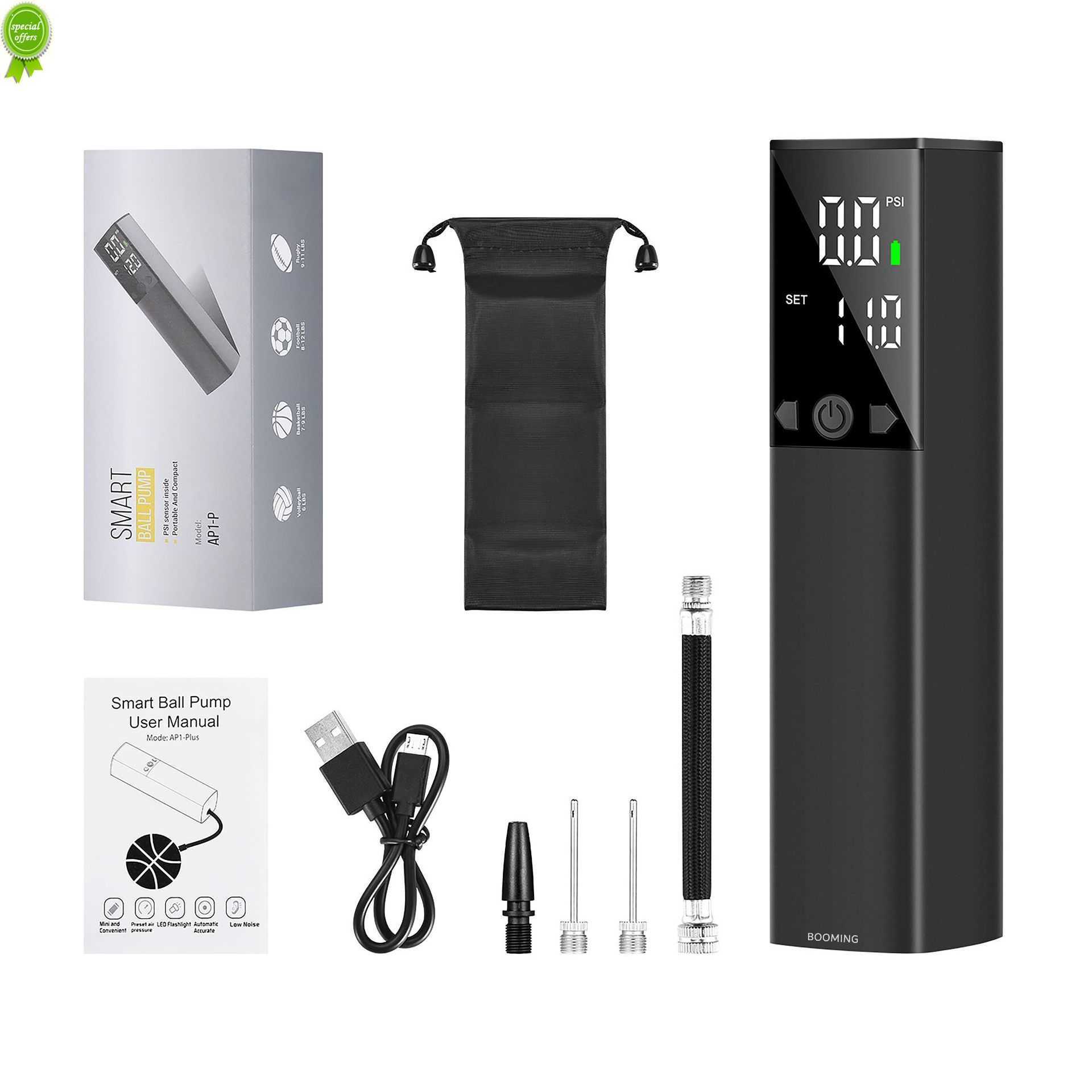 2022 Electric Smart Air Pump Portable Fast Ball Iation with Digital LCD Display for Football Basketball Volleyball