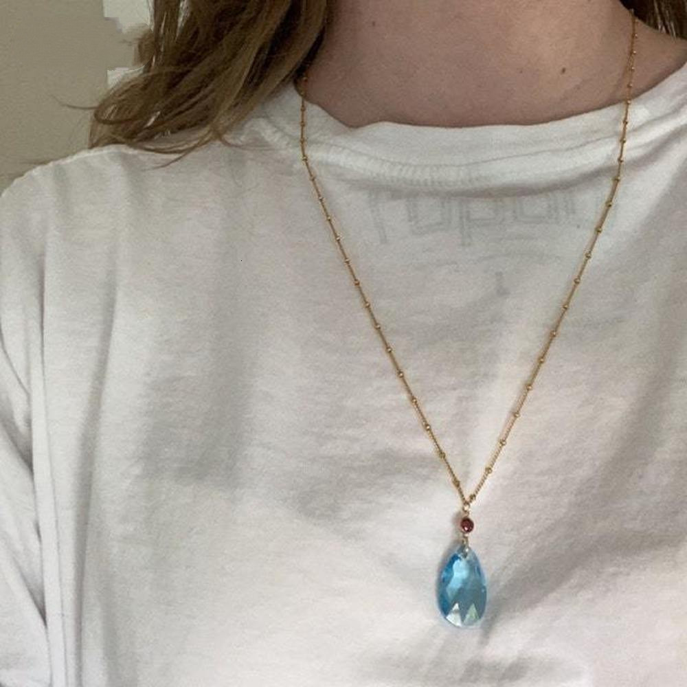 Strands Strings Howls Moving Castle Inspired Necklace Hauru Necklace Blue Austria Crystal Anime Cosplay Necklace Anime Jewelry Pendant Howl 230426