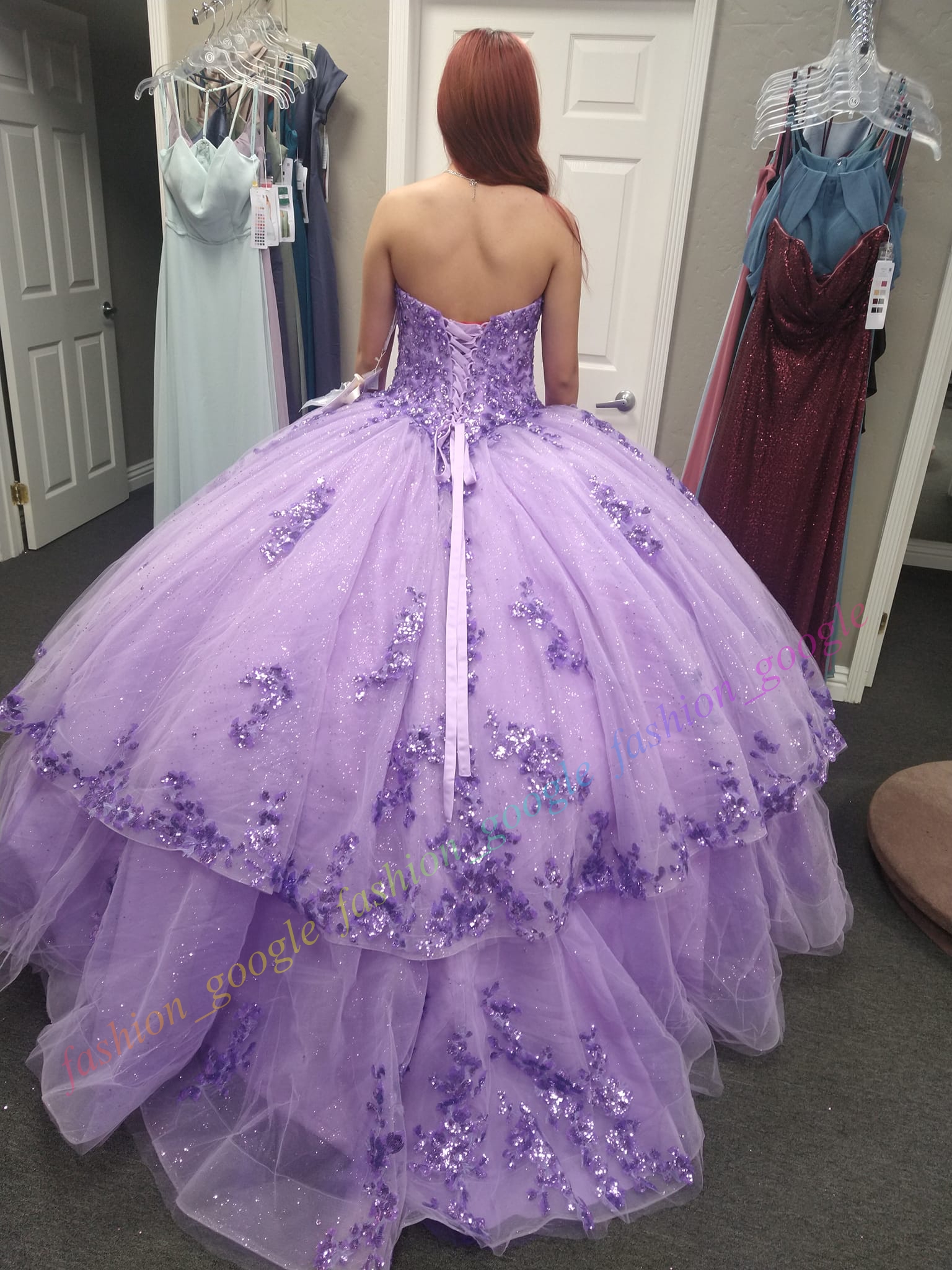 Sprkle Quincener Dress Detchble Long Sleeves Choker Mexicn Glitter Tulle Quince Sweet 15/16 Birthdy Prty Gown for 15th Girl Drm Winter Forml Prom