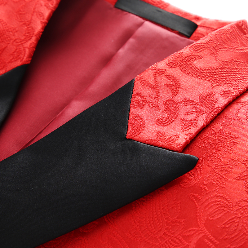 Men's Suits Blazers Red Men's Double Breasted Suit 3 Piece Tuxedo Wedding Party Dress Coat Pants Vest High Quality Terno Masculino S-6XL 230