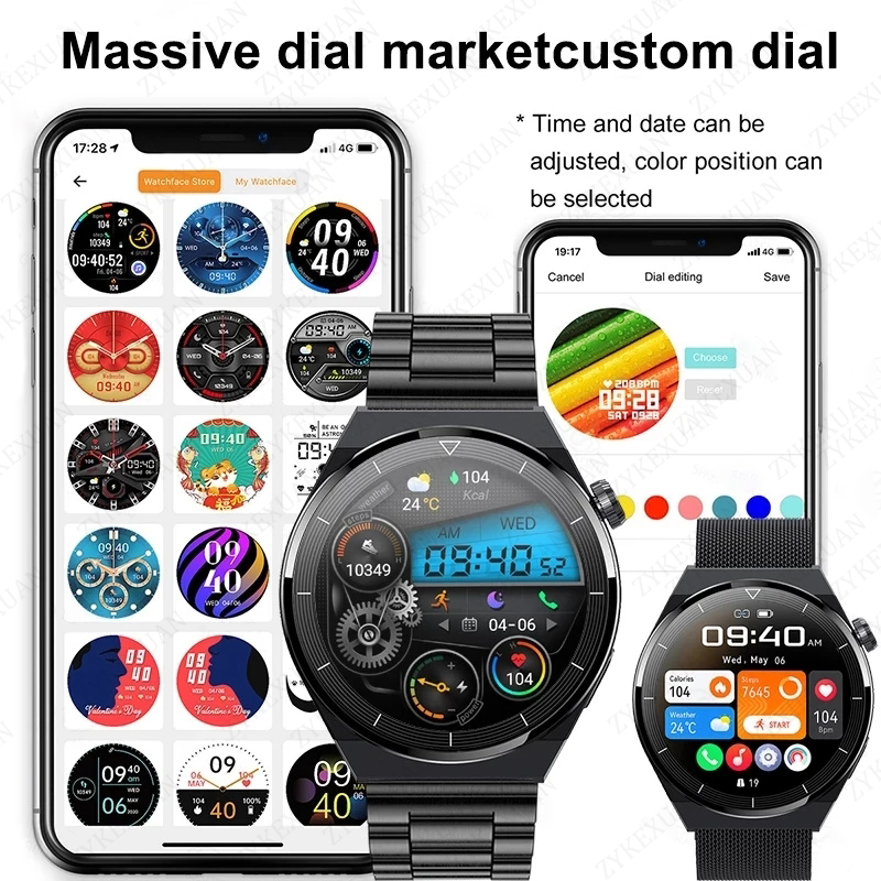 Smart Watch GT3 Pro Mens Watches HD Large Screen Display Voice Calling Health Sports Fitness Tracker Waterproof Smartwatch