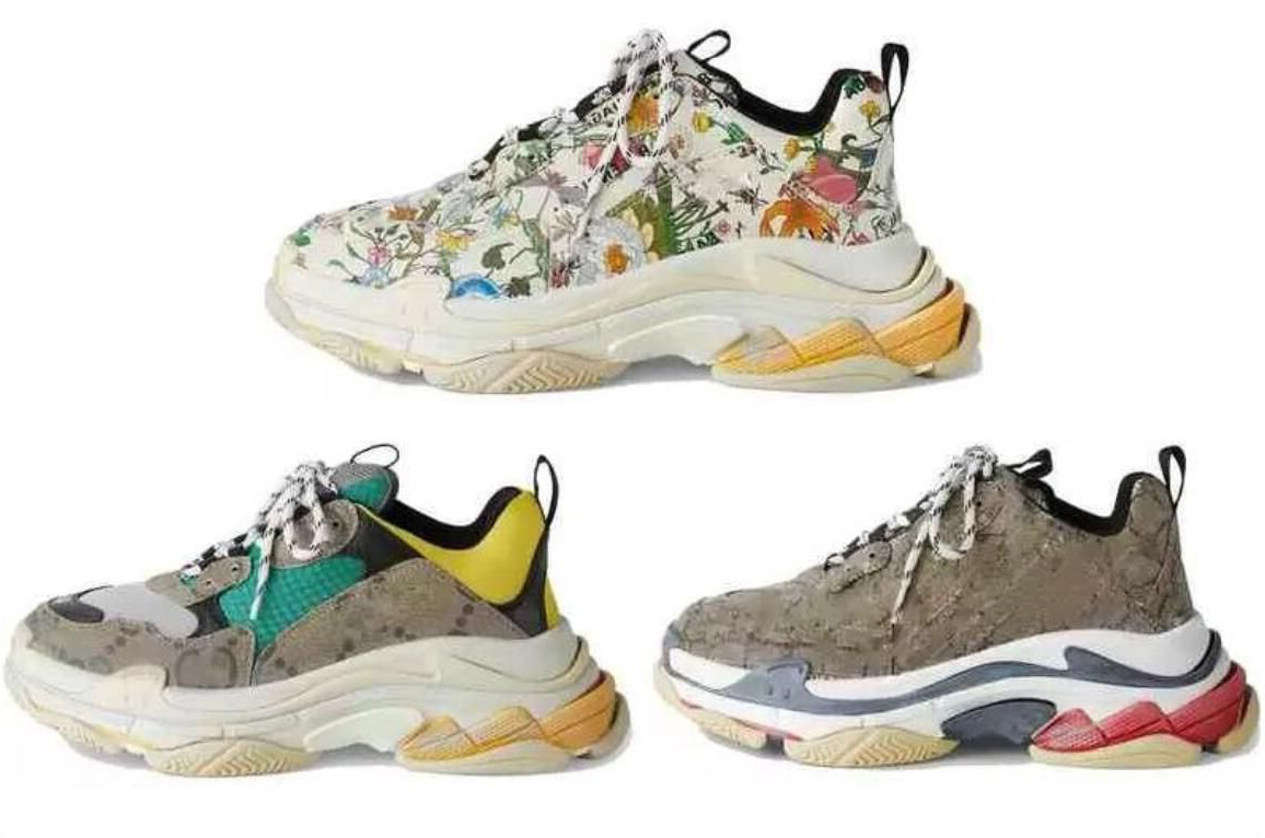 Men Women Designers Shoes Trainers Platform luxury brand Sneakers Yellow Green Beige Flora Print 17Fw Paris Sports Authentic The Hacker Project Triple S Old Dad shoe, No box
Men Women Designers Shoes Trainers Platform luxury brand Sneakers Yellow Green Beige Flora Print 17Fw Paris Sports Authentic The Hacker Project Triple S Old Dad shoe, No box