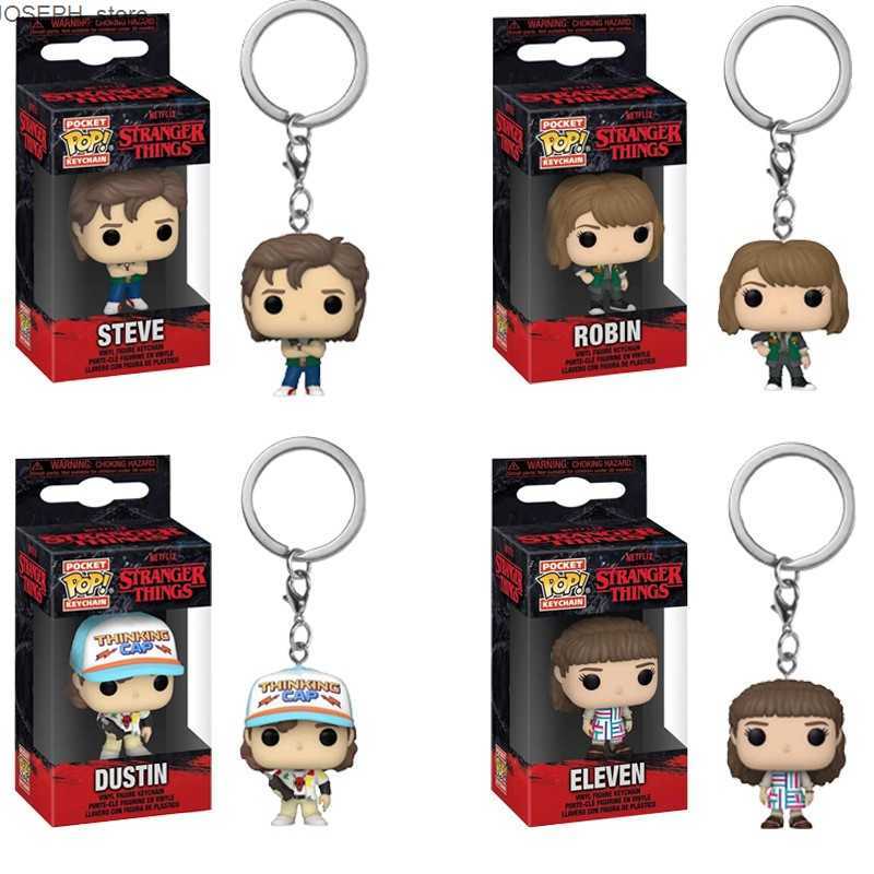 Key Rings Stranger Things Keychain Eleven Figure Collection Toys J230427