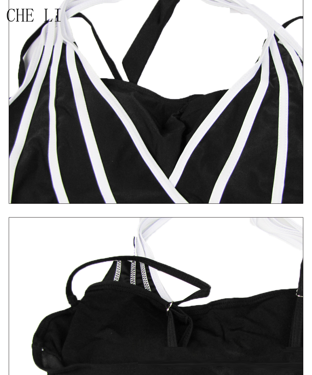 Women's Plus Size Tracksuits Swimwear 5Xl High Waist Twece Bikini Set Sexy Halter Neck Strap Up Summer Clothes Outfits Woman Swimsuit 230426