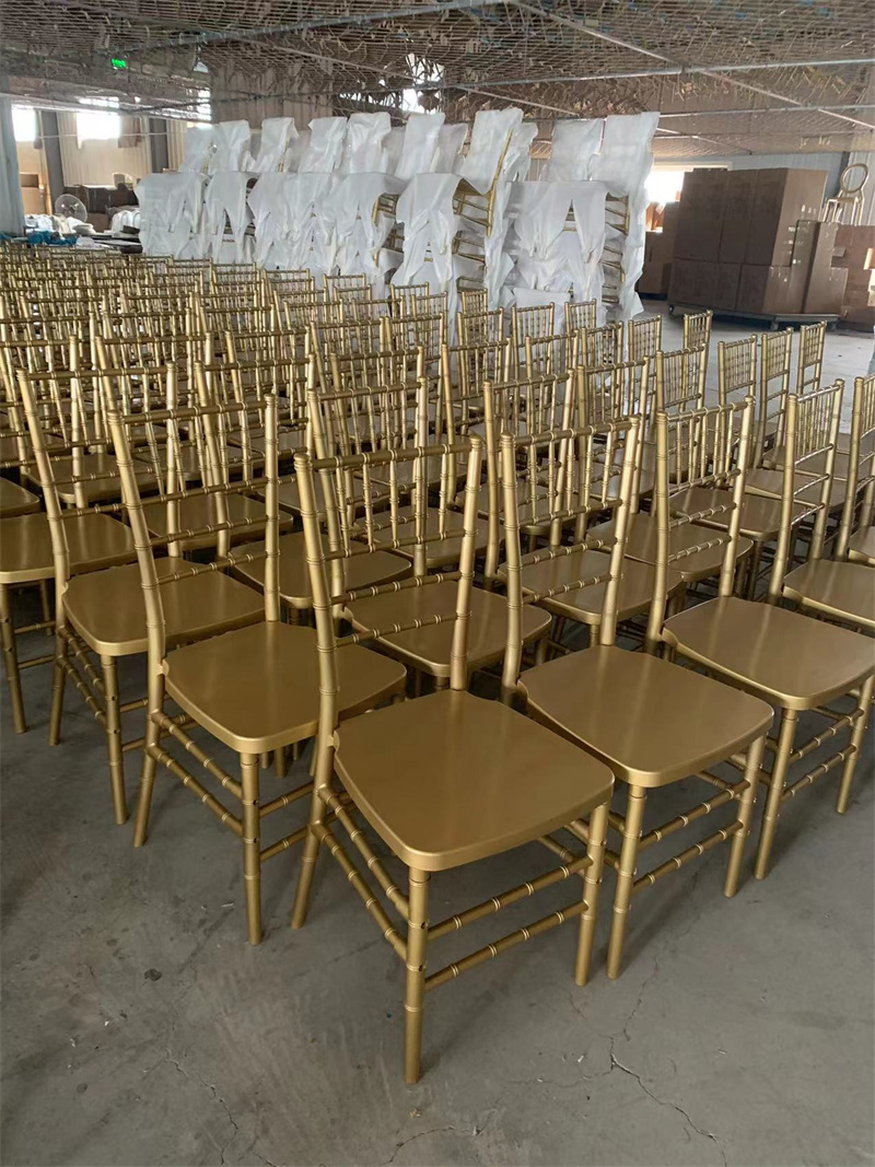 Hotel Bamboo Plastic Chairs Outdoor Wedding Banquet Dining Table PP Chairs