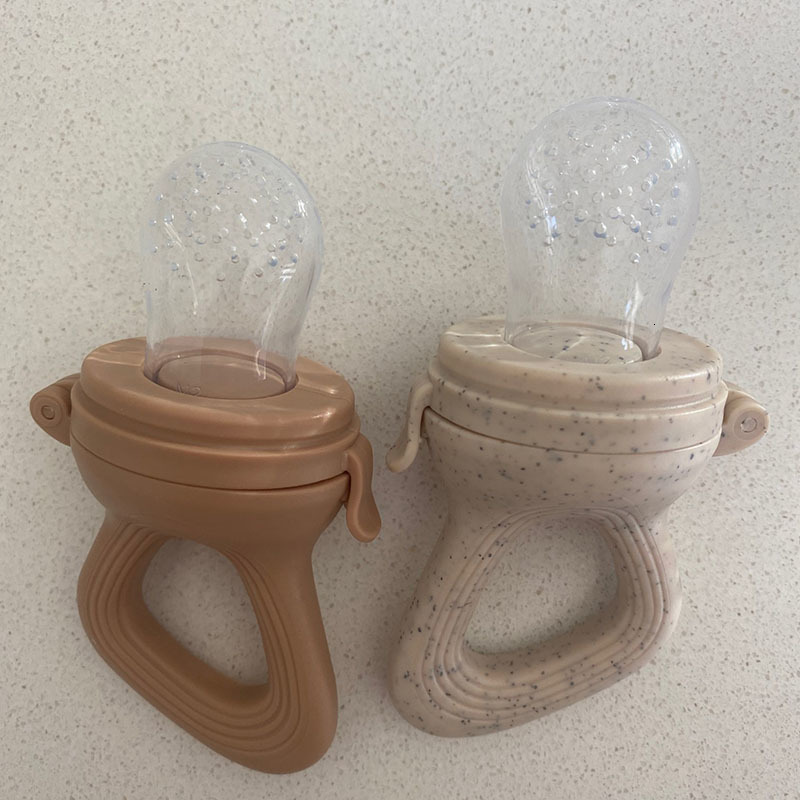 Baby Bottles# 1PC Silicone Fruit Feeder with Cover Nipple Fresh Food Vegetable Supplement Soother Nibbler Feeding Teething Pacifier 230427