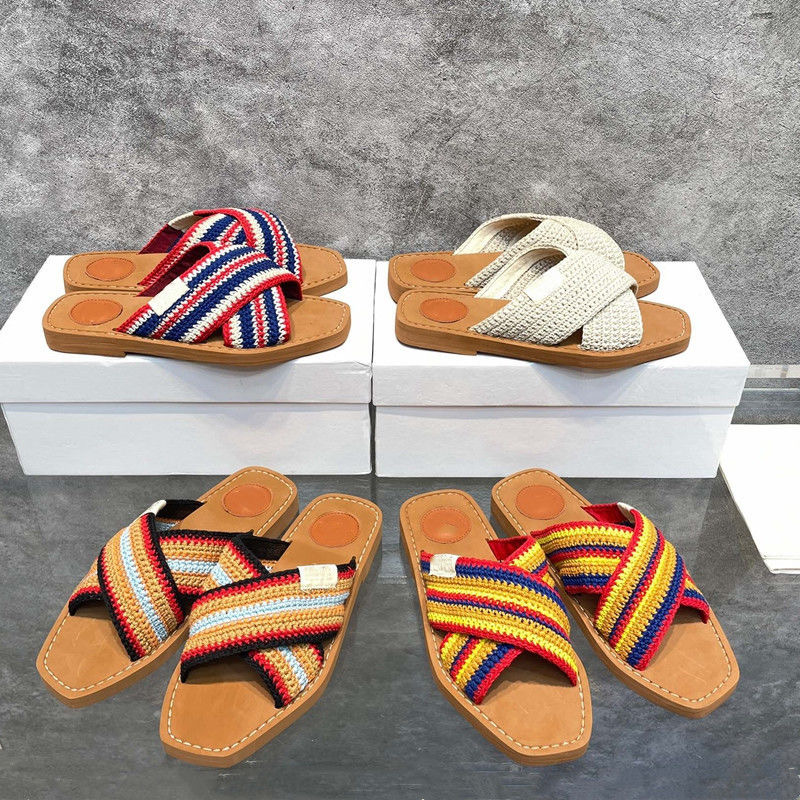 Womens Sandals Designers Slippers Lady Sandal Summer Women Flip Flops Crochet Beach Flat Mules Cross Strap Slides Rainbow Braided Shoes Holiday Girls, #1
Womens Sandals Designers Slippers Lady Sandal Summer Women Flip Flops Crochet Beach Flat Mules Cross Strap Slides Rainbow Braided Shoes Holiday Girls, #1