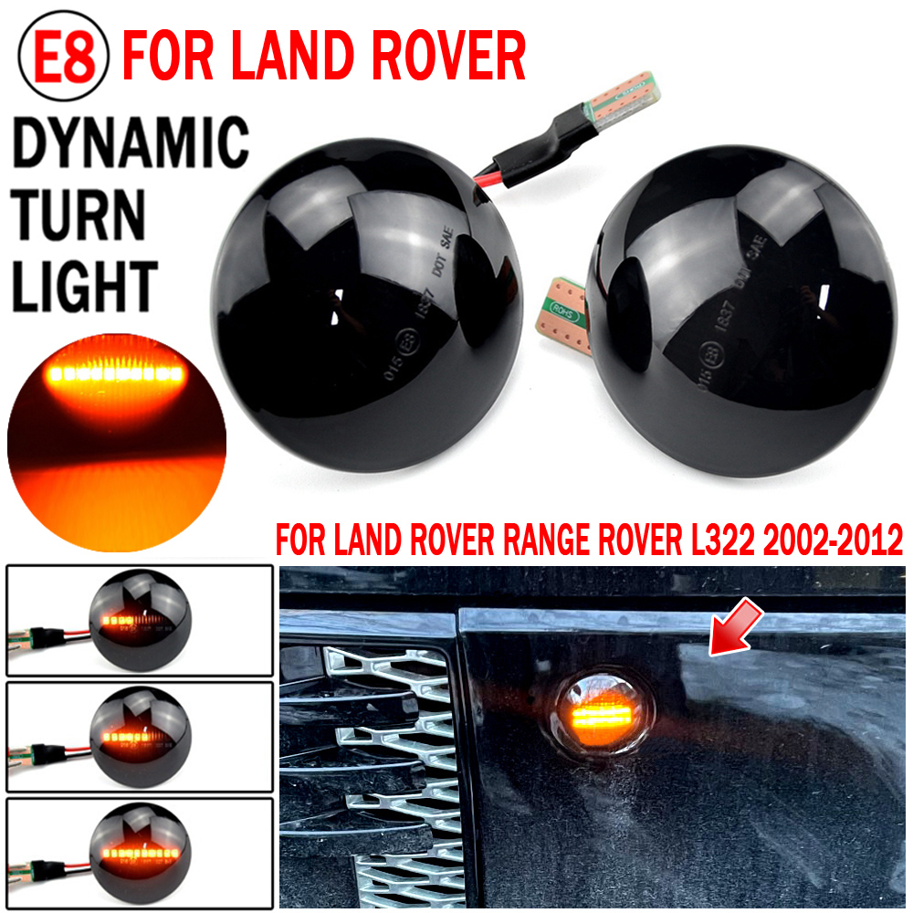 2X Clear Lens LED Front Side Marker Light Amber For Land Range Rover MK III L322