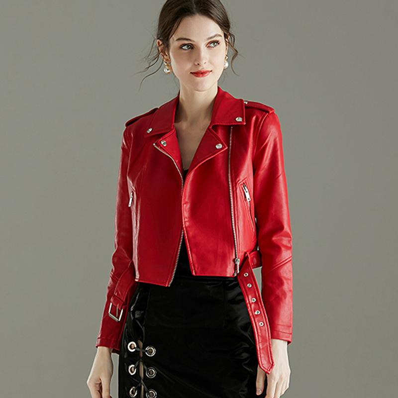 Jackets 2021 New Women Leather Jackets Lady Pu Bomber Motorcycle Biker Pink Yellow Black Faux Leather Coats With Belt Outerwear, White
Jackets 2021 New Women Leather Jackets Lady Pu Bomber Motorcycle Biker Pink Yellow Black Faux Leather Coats With Belt Outerwear, White