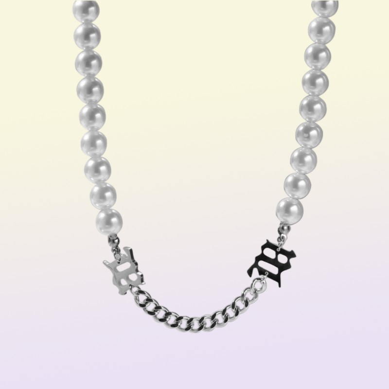 pearl choker necklace for women luxury designer pearls cuban link chain necklaces ins fashion hip hop necklace hip hop jewelry
