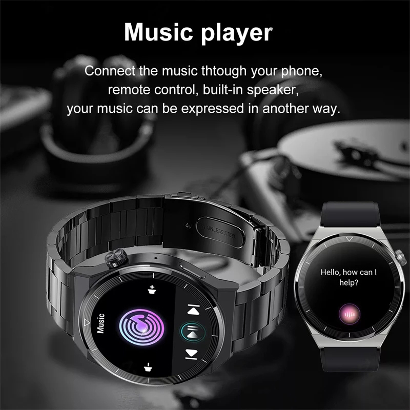 Smart Watch GT3 Pro Mens Watches HD Large Screen Display Voice Calling Health Sports Fitness Tracker Waterproof Smartwatch