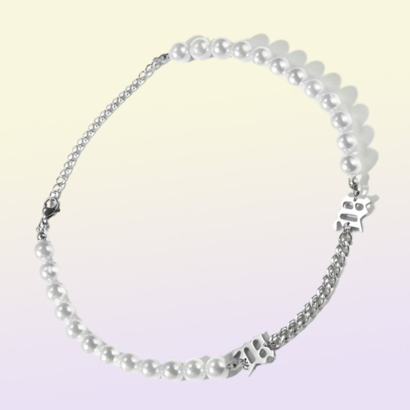 pearl choker necklace for women luxury designer pearls cuban link chain necklaces ins fashion hip hop necklace hip hop jewelry