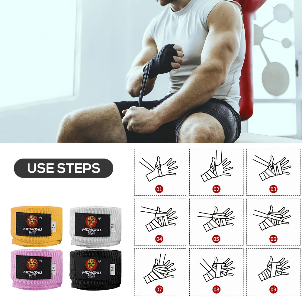 Sports Gloves 1 Pair Boxing Gloves Muay Thai MMA Punching Training Bag Gloves Adjustable Handwraps Sports Mittens with Wrist Support Straps 231127