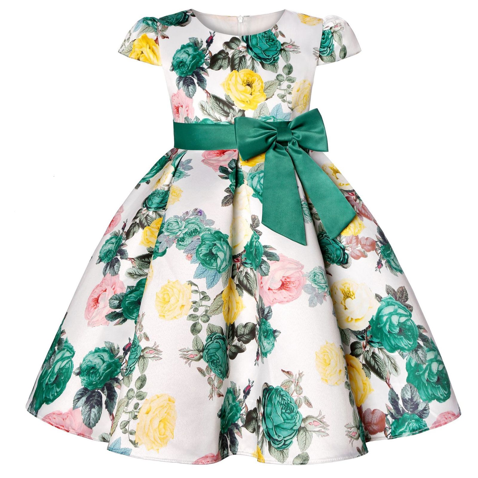 Girl's Dresses Gaun Pesta Putri Kasual Elegan Bunga Anak Perempuan Baru Baju Anak anak Bayi Pernikahan Ulang Tahun Natal 230426