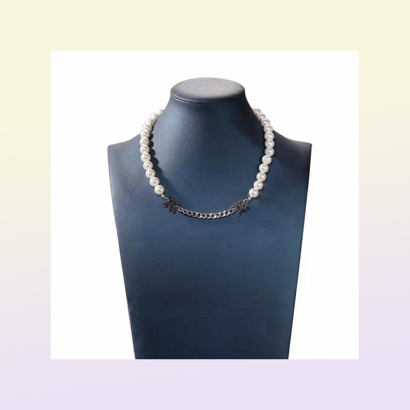 pearl choker necklace for women luxury designer pearls cuban link chain necklaces ins fashion hip hop necklace hip hop jewelry