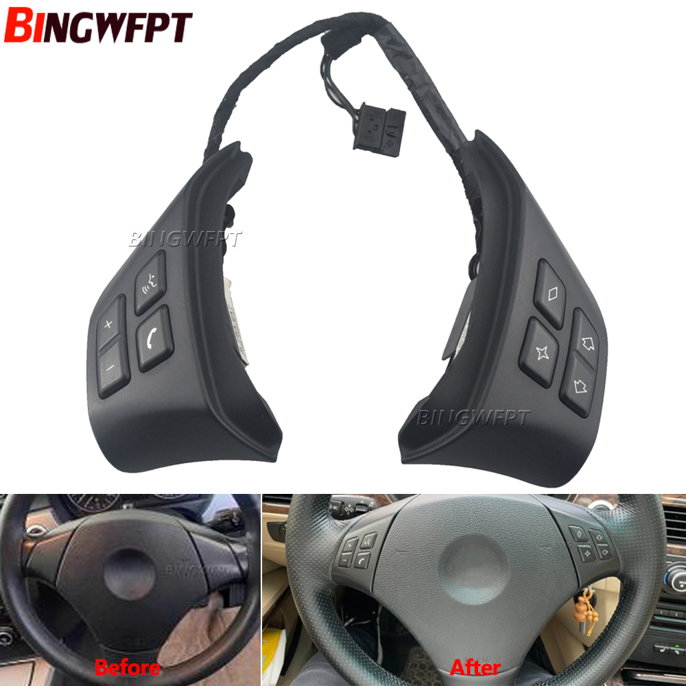 Multifunction Steering Wheel Switch Audio Volume Phone Button For BMW 3 Series E90 X1 E84 320i 325i 318i 2010-2012