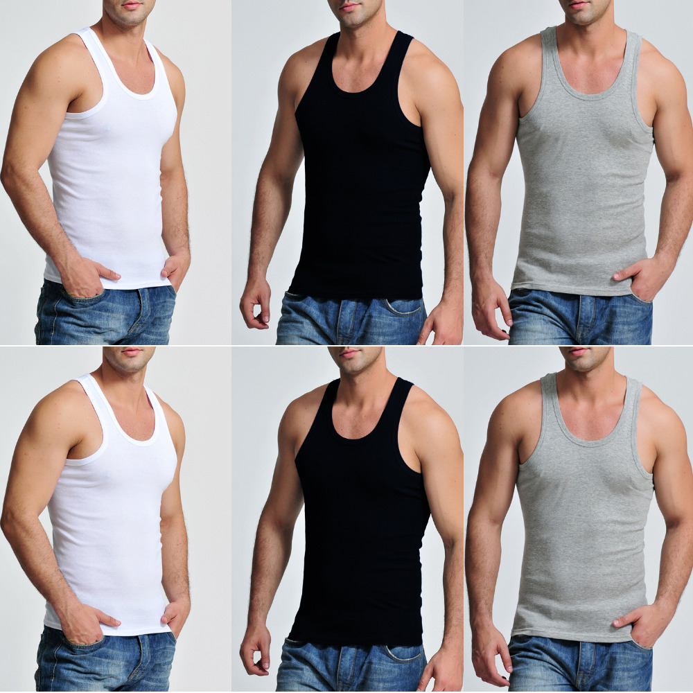 Men's Tank Tops 3Pcs Top Casual Men Bodybuilding Clothing Fitness Mens Sleeveless Gyms Vests Cotton Singlets Muscle Plus Size XXXL 4XL 230426