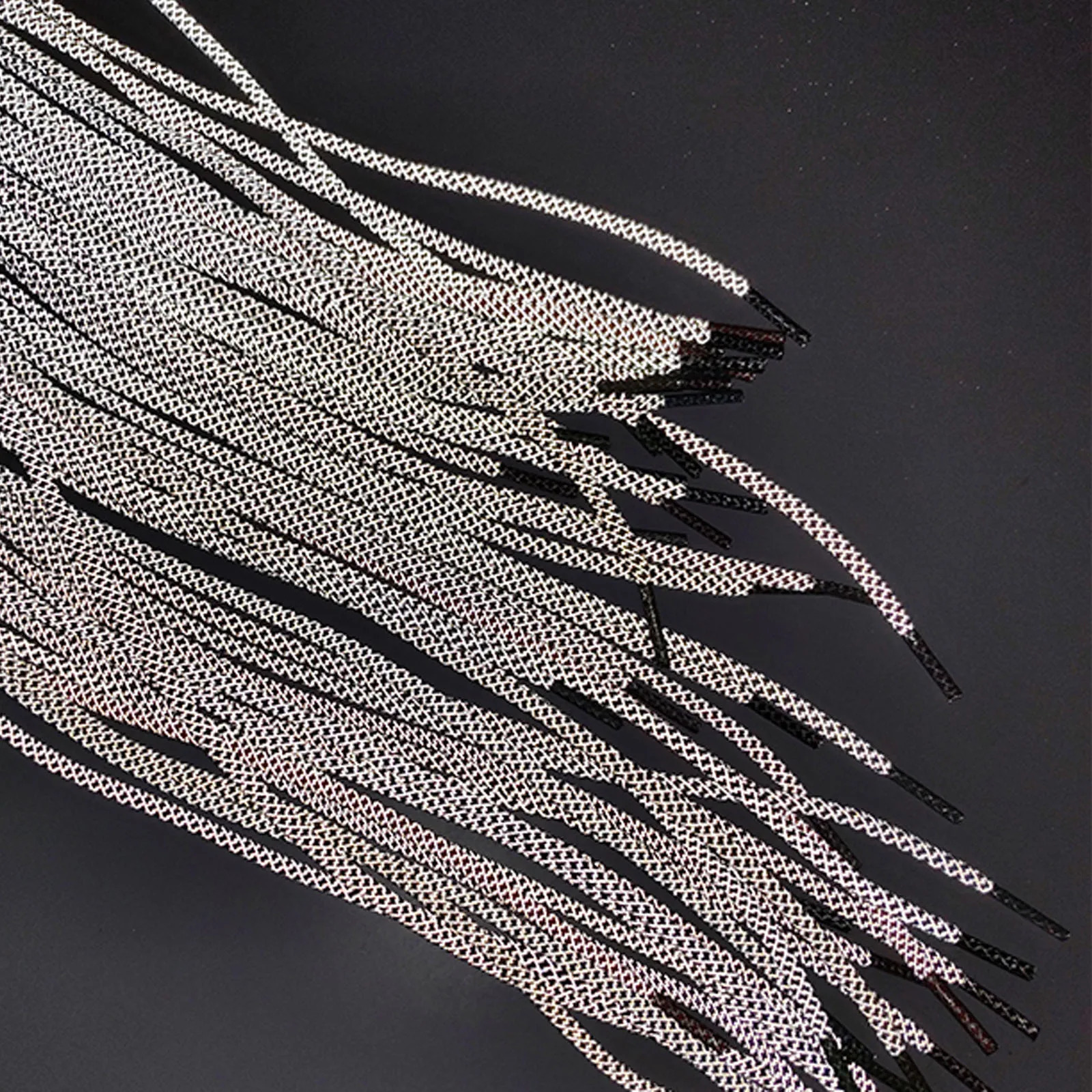 Shoe Parts Accessories 2 Pairs Thick Round Reflective ShoeLaces Black White Safety Highlight Rope Laces Noctilucent Light escence 231127