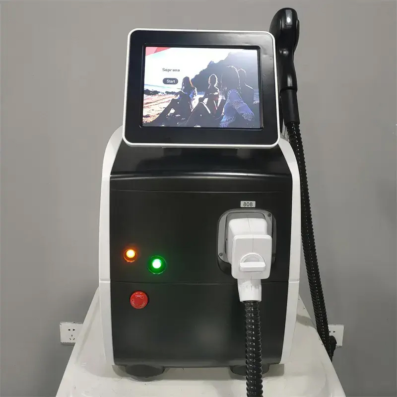 Professional 808nm Diode Laser Painless Hair Removal Machine Diode Laser Depilatory Permanent Follicle Damage Skin Whitening Pore Reduction Device