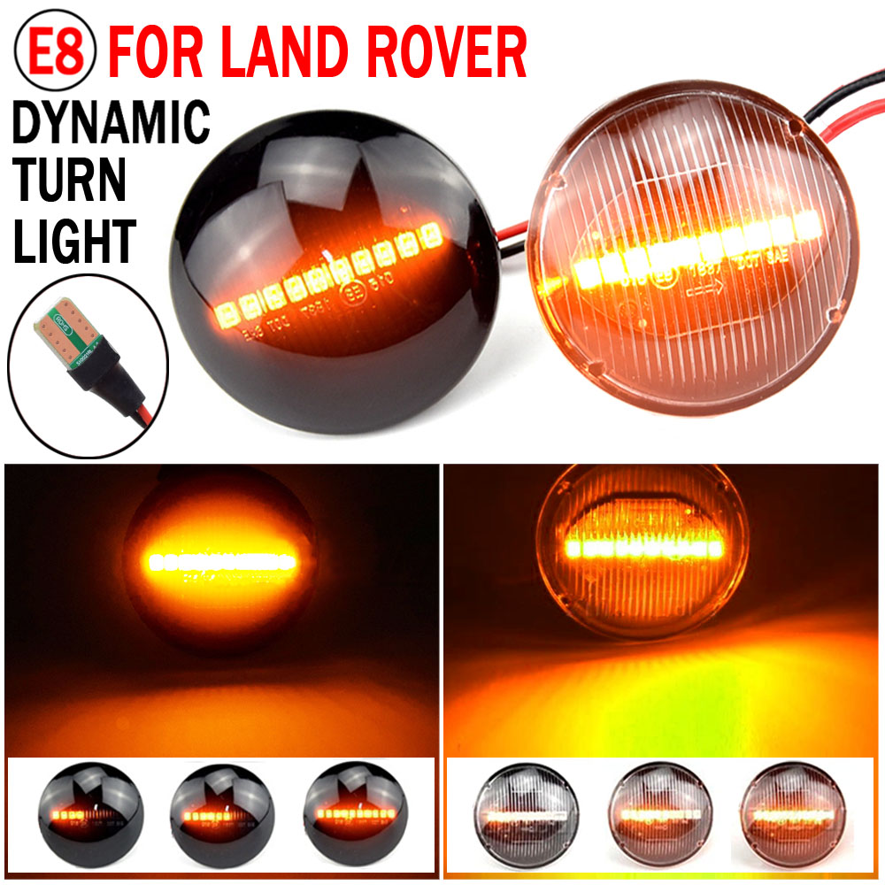 2X Clear Lens LED Front Side Marker Light Amber For Land Range Rover MK III L322