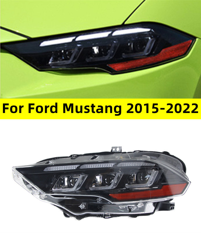 LED Headlights For Ford Mustang Headlight 20 15-20 22 LED Daytime Light Dynamic Animation Dew Turn Signal Light
