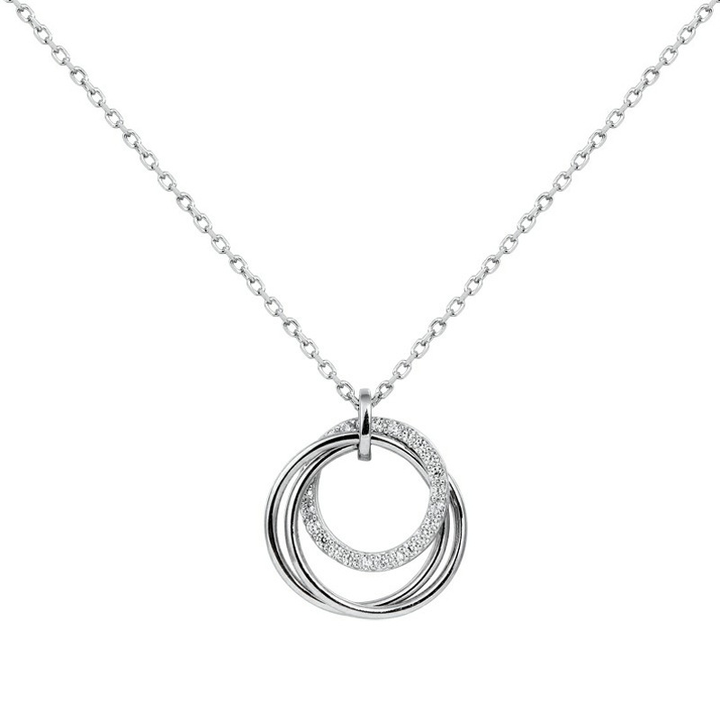 925 Silver Necklace Three Circle Pendant Kpop Fashion Collarbone Chain For Women Minimalist Simple Jewelry Mothers Day Gift 2023
925 Silver Necklace Three Circle Pendant Kpop Fashion Collarbone Chain For Women Minimalist Simple Jewelry Mothers Day Gift 2023