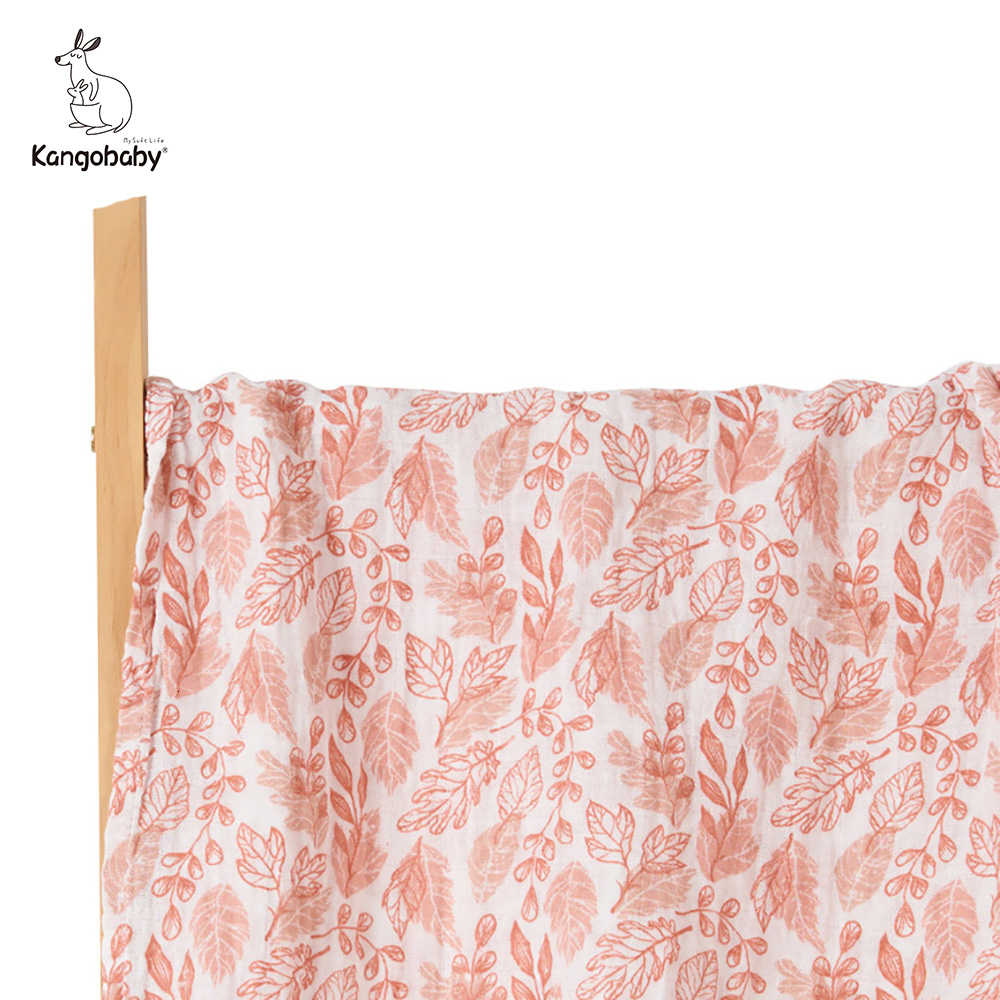 Blankets Swaddling Kangobaby #My Soft Life# Fashion Muslin Swaddle Baby Receiving Blanket Squares Babyroom Decor 100% Cotton Infant Quilt 230426