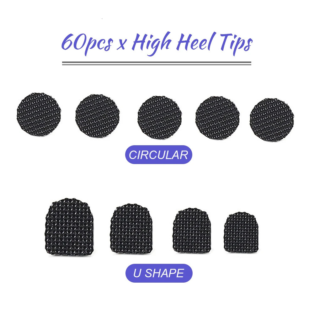 Shoe Parts Accessories 60pcs Lifts Noise Reduction Repair Caps High Heel Tips Non Slip Stiletto Taps Replacement Protector Cover Dowels 231127