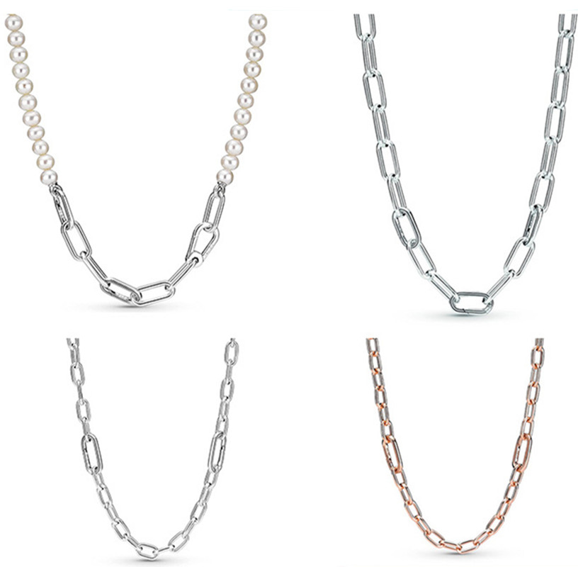 New Pearl pendant Necklaces Ring Chains Double Cuban Chain DIY fit Pandora ME Necklace Women's Holiday Gift Designer Luxury Fashion Jewelry
New Pearl pendant Necklaces Ring Chains Double Cuban Chain DIY fit Pandora ME Necklace Women's Holiday Gift Designer Luxury Fashion Jewelry