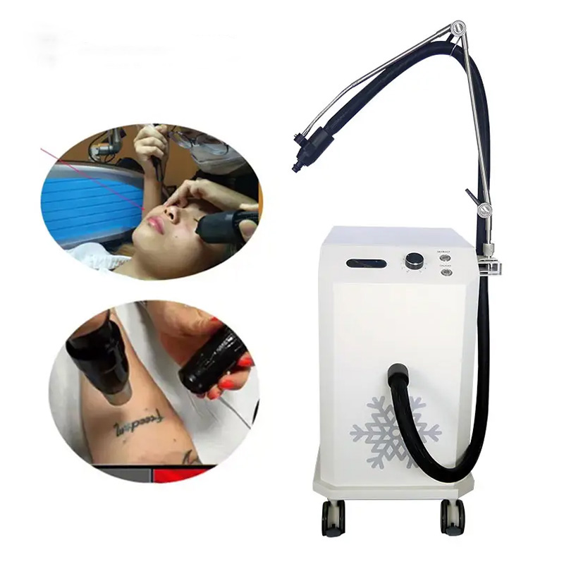 Newest Tattoo Removal Vertical Pain Relief Cryo Therapy Skin Cooling Device Zimmer Cold Air Skin Cooler Avoid Thermal Injury Machine