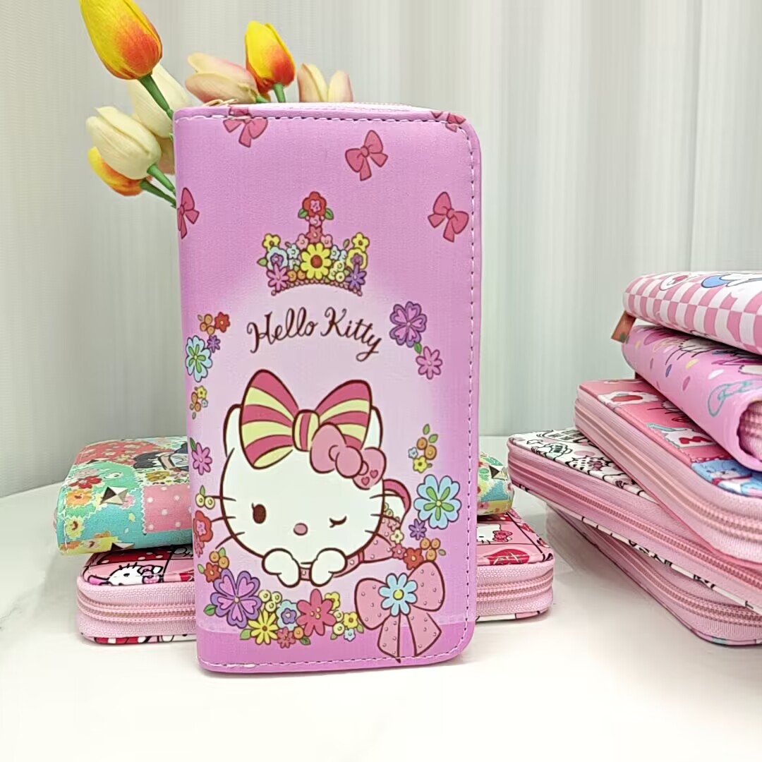 Girl Cute Cat Multi Function Purse Children Cute Accessories Big Capactiy Bag Kids Birthday Gift