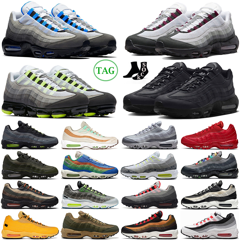 

OG 95 running shoes men women 95s Crystal Blue Dark Beetroot Triple Black White Neon Solar Red Midnight Navy Smoke Grey Denham mens trainers outdoor sneakers