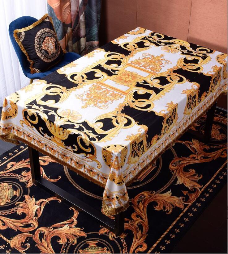 2023 European black gold tassel tablecloth velvet light luxury tablecloth rectangular dining tablecloth coffee table cover 120*120cm, American style
2023 European black gold tassel tablecloth velvet light luxury tablecloth rectangular dining tablecloth coffee table cover 120*120cm, American style