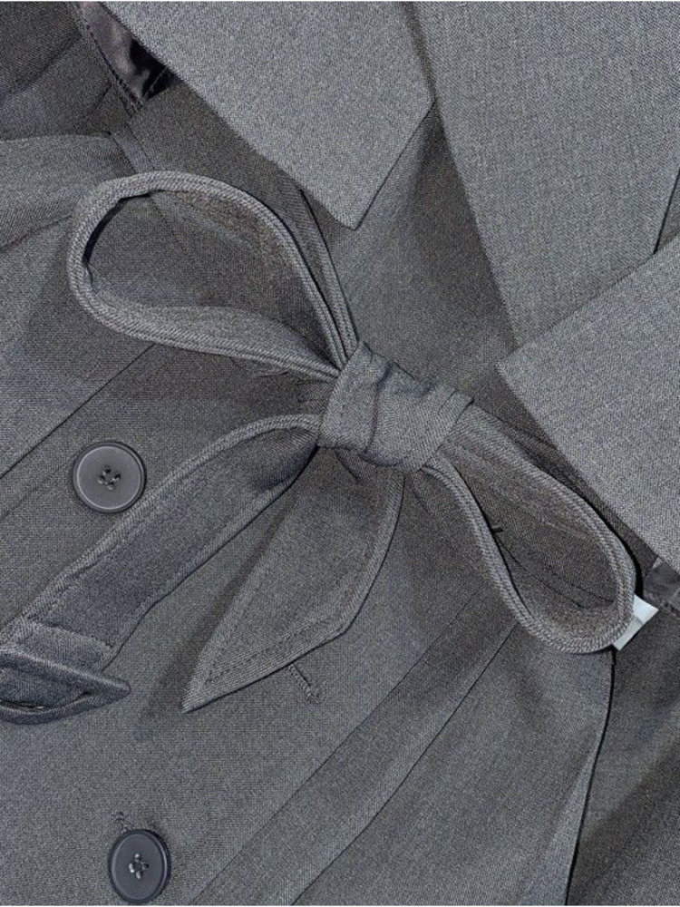 Women's Two Piece Pants Autumn Office Ladies Elegant 2 Set Korean FashionTurndown Iantern Long Sleeve Trench Coat And Bodycon Sets 230426