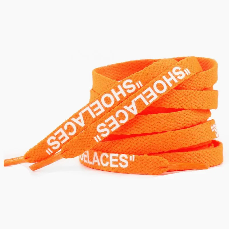 Shoe Parts Accessories 40" 47" 55" 63" Flat SHOELACES Black White Printed Shoelaces Handmade Off Print Lace for Sneaker 1 Pair 231
