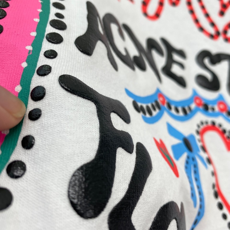 Women's T Shirt Kaus lengan pendek longgar wanita kaos grafiti leher bulat cetak tiga dimensi kekasih musim panas 2023 230427