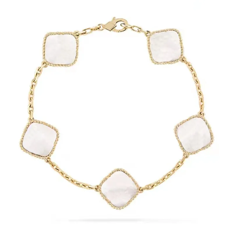 Fashion Classic 4/Four Leaf Clover Charm Bracelets 18k Shell Mother-of-Pearl Brand designer Bangle Chain for women party birthday gift jewelry
Fashion Classic 4/Four Leaf Clover Charm Bracelets 18k Shell Mother-of-Pearl Brand designer Bangle Chain for women party birthday gift jewelry