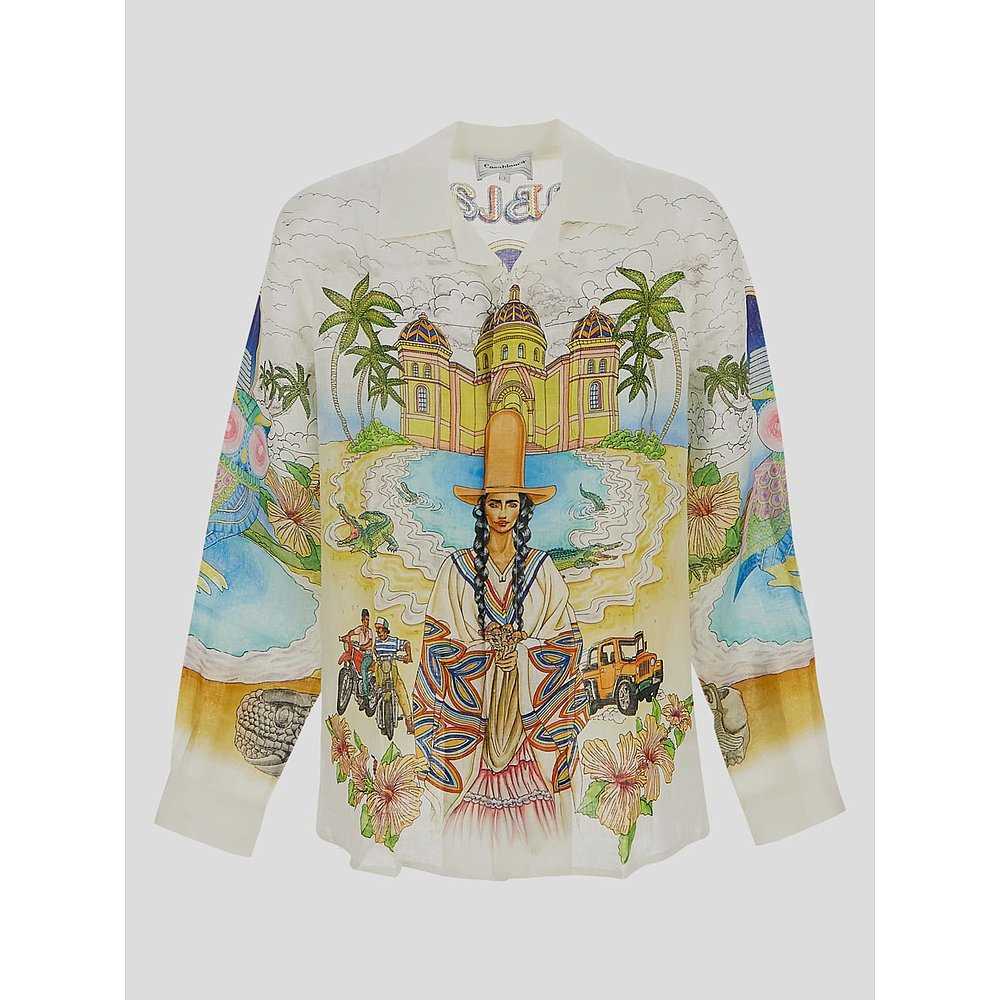 23ss New Casablanca Designer Shirt Men and Women Original Product Artist Cuba Collar Sicilian Male and Female Couples with Tide Long Sleeve, Color
23ss New Casablanca Designer Shirt Men and Women Original Product Artist Cuba Collar Sicilian Male and Female Couples with Tide Long Sleeve, Color