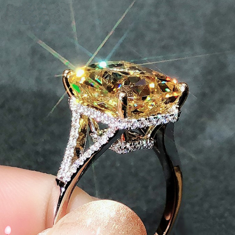 Sterling Sier Dia Engagement Rings: Elegant Women's Band Ring with Cubic Zirconia Gemstones, Perfect for Weddings and Anniversaries Free shi