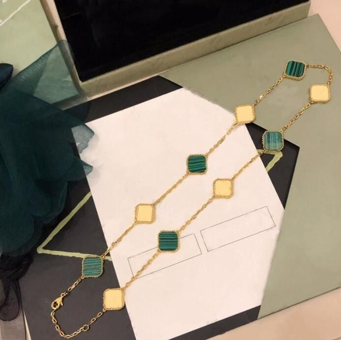 Fashion Necklace designer jewelry Elegant Ten Clover Classic Bracelet designer jewelry Necklace Women's Jewelry Pendant High Quality 7 Colors
Fashion Necklace designer jewelry Elegant Ten Clover Classic Bracelet designer jewelry Necklace Women's Jewelry Pendant High Quality 7 Colors