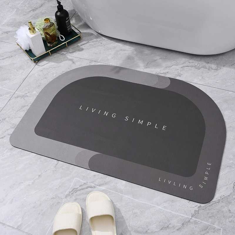 Absorbent Bathroom Mat Quick Drying Bath Rug Non-slip Floor Mats Entrance Doormat Nappa Skin Mat Carpet alfombras para bao Home