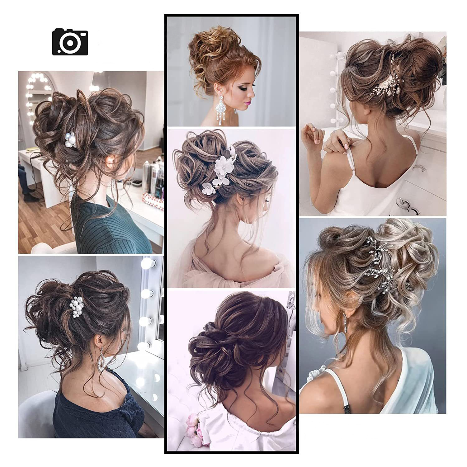 Wrap Messy Hair Scrunchie Curly Bun Piece Updo, Ponytail Hair Extension, Voluminous Elegant Messy Bun For Women For Party
