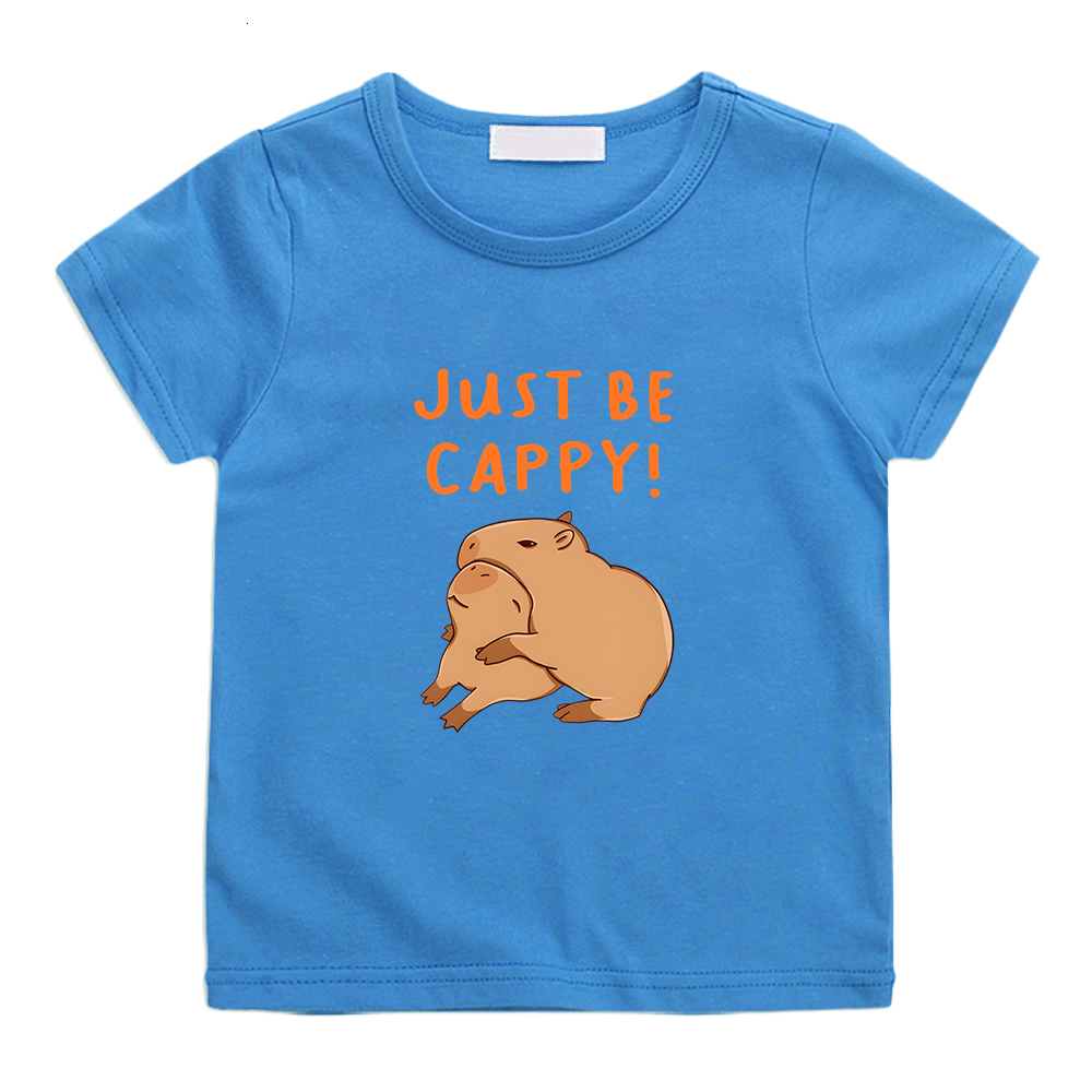 T-shirts Capybara High Street Anime T-shirts Cute Graphic Manga Tshirt Oversized/large 100% Cotton Boys/girls Tee-shirt T Shirt 230427