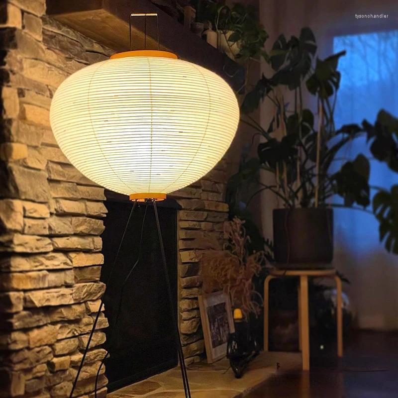 Lamps Floor Japanese-Style Simple Xuan Paper Tome Lamp Living Room Bedroom Retro Artistic Design